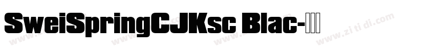 SweiSpringCJKsc Blac字体转换